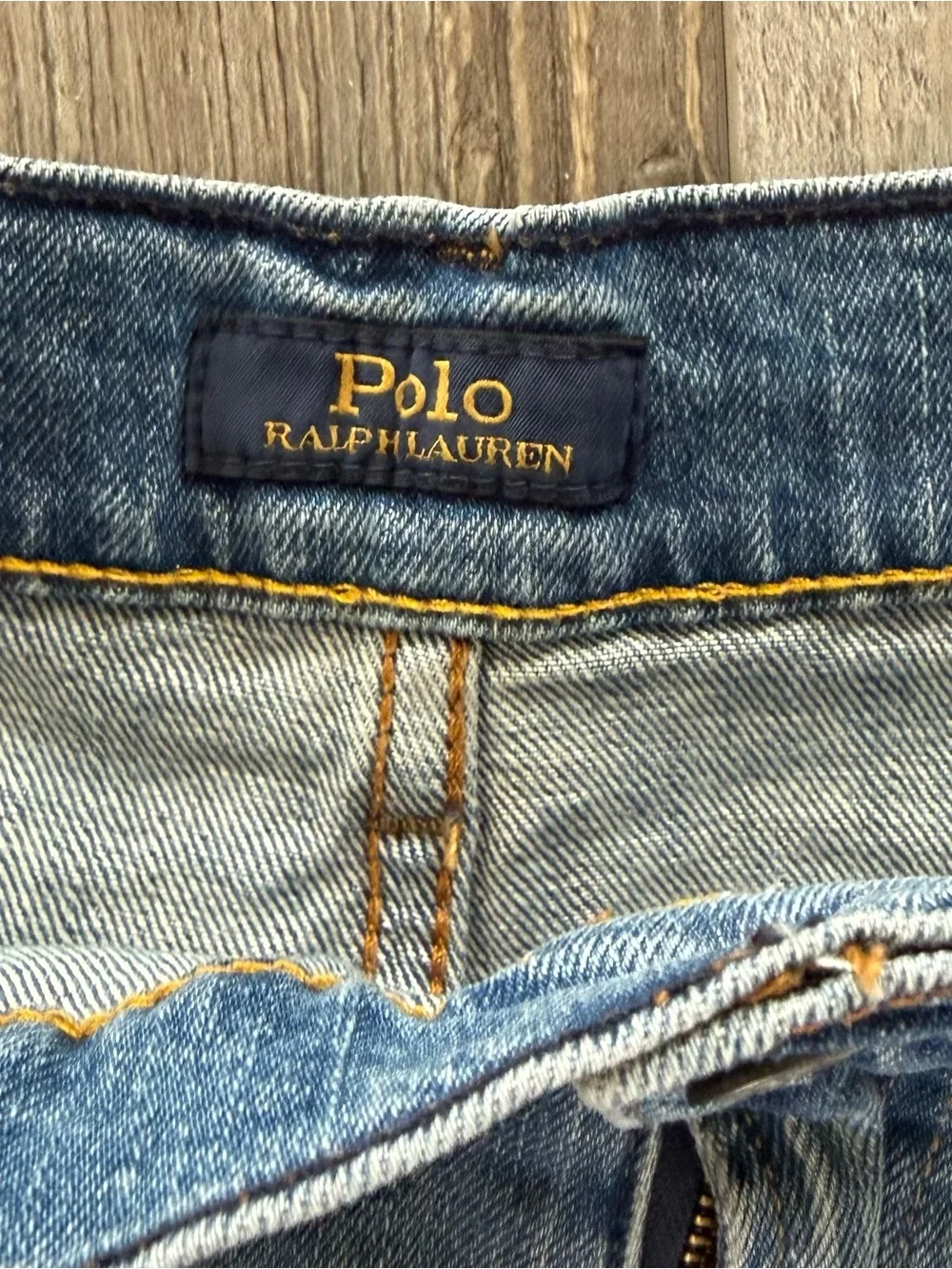 POLO RALPH LAUREN Jeans Shorts Youth 18 Sullivan Slim Fit Fray Blue Denim NWT